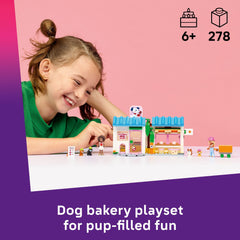 LEGO Friends Dog Treats Bakery Building Toy for Girls & Boys - Pretend Play Set for Kids, Ages 6+ - W/Aliya & Sage Minidolls, 2 Toy Dog Figures, & Accessories - Gift Idea for Birthdays - 42677