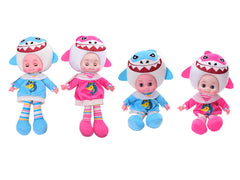 18" Shark Doll with Sound and Music – Plush Baby Doll Toy, Interactive Musical Doll