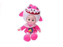 18" Shark Doll with Sound and Music – Plush Baby Doll Toy, Interactive Musical Doll