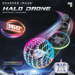 Sharper ImageĀ® Halo Drone ā Remote Control Light-Up Orbiter