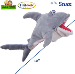 THiN AiR Brands Living Puppets Snax 12 Inch Shark Hand Puppet