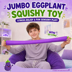 Jumbo Eggplant Squishy Slow Rising Sensory Fidget Toy