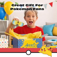 Pokemon yellow and black splatter large lens sports wrap kids sunglasses