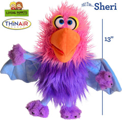 THiN AiR Brands Living Puppets Sheri 13 Inch Colorful Bird Hand Puppet