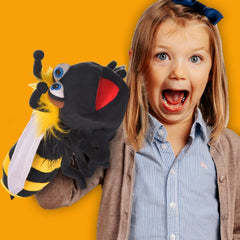 Biz Bumble Bee Hand Puppet 14 Inches Plush Bee Puppet for Kids