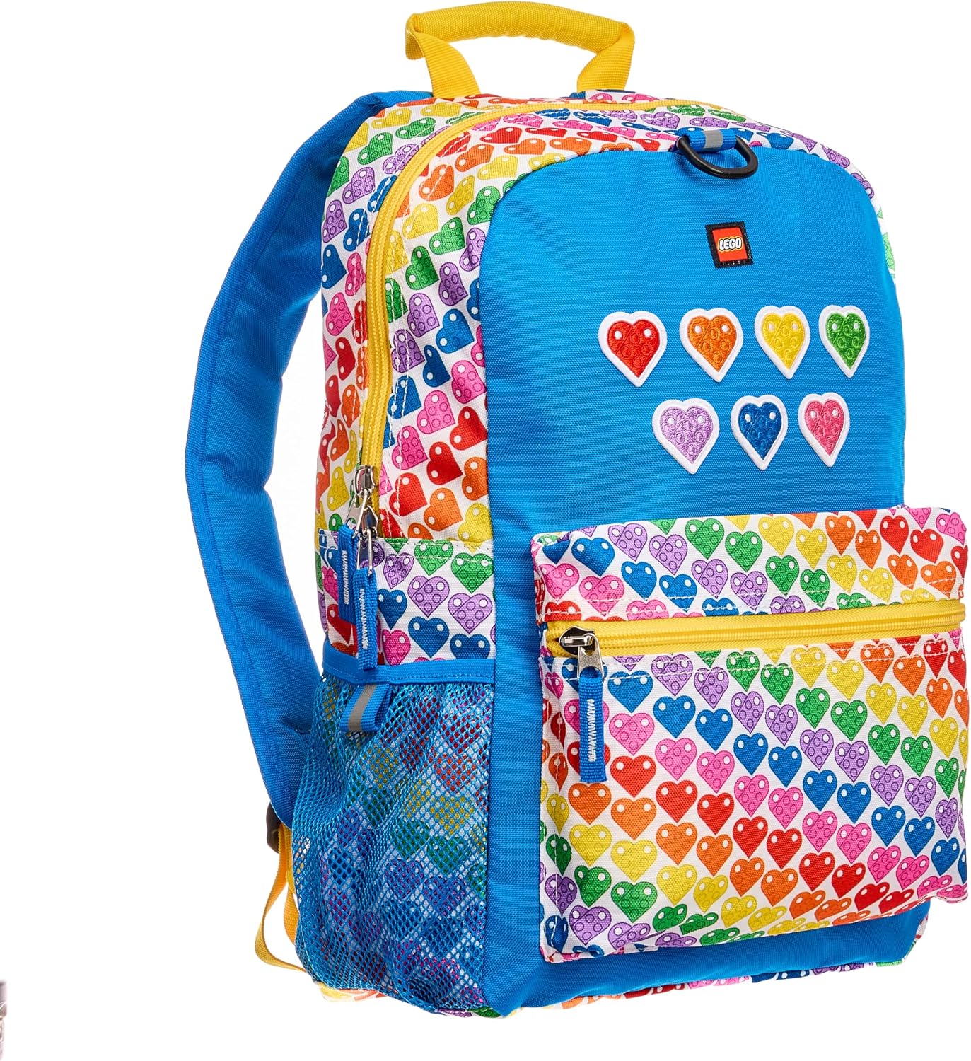 LEGO Iconic Prints Rainbow Hearts Classic 16 Inch Kids Backpack