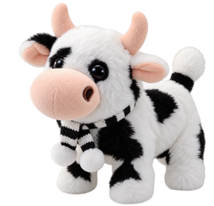 TOYSPI Electric Bell Cow Walking Sound Interactive Plush Toy