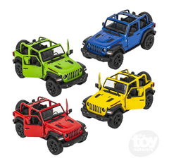 The Toy Network 5 Inch Die Cast Pull Back 2018 Jeep Wrangler Open Top
