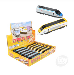The Toy Network 7 Inch Die Cast Pull Back High Speed Train 1 Piece Random Color