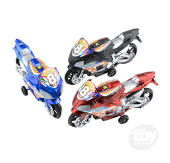 The Toy Network 4.25 Inch Pullback Motorcycle 1 Piece Random Color