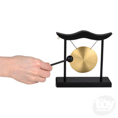 The Toy Network 6.3 Inch Mini Zen Table Gong with Drumstick