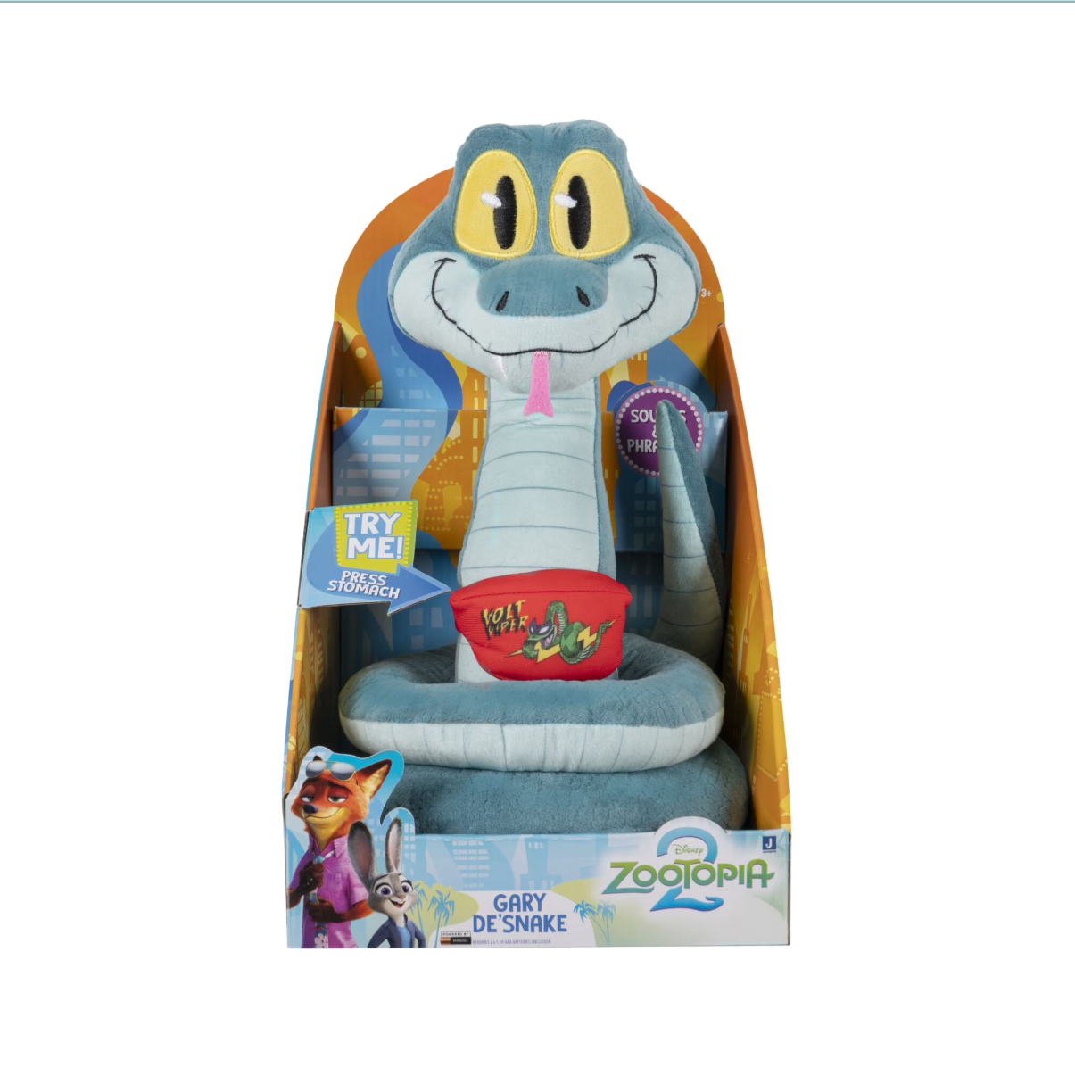 Disney Zootopia Gary De’Snake 10-inch interactive plush toy with sound feature