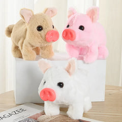 TOYSPI Cute Little Pig Running and Barking Electronic Plush Toy