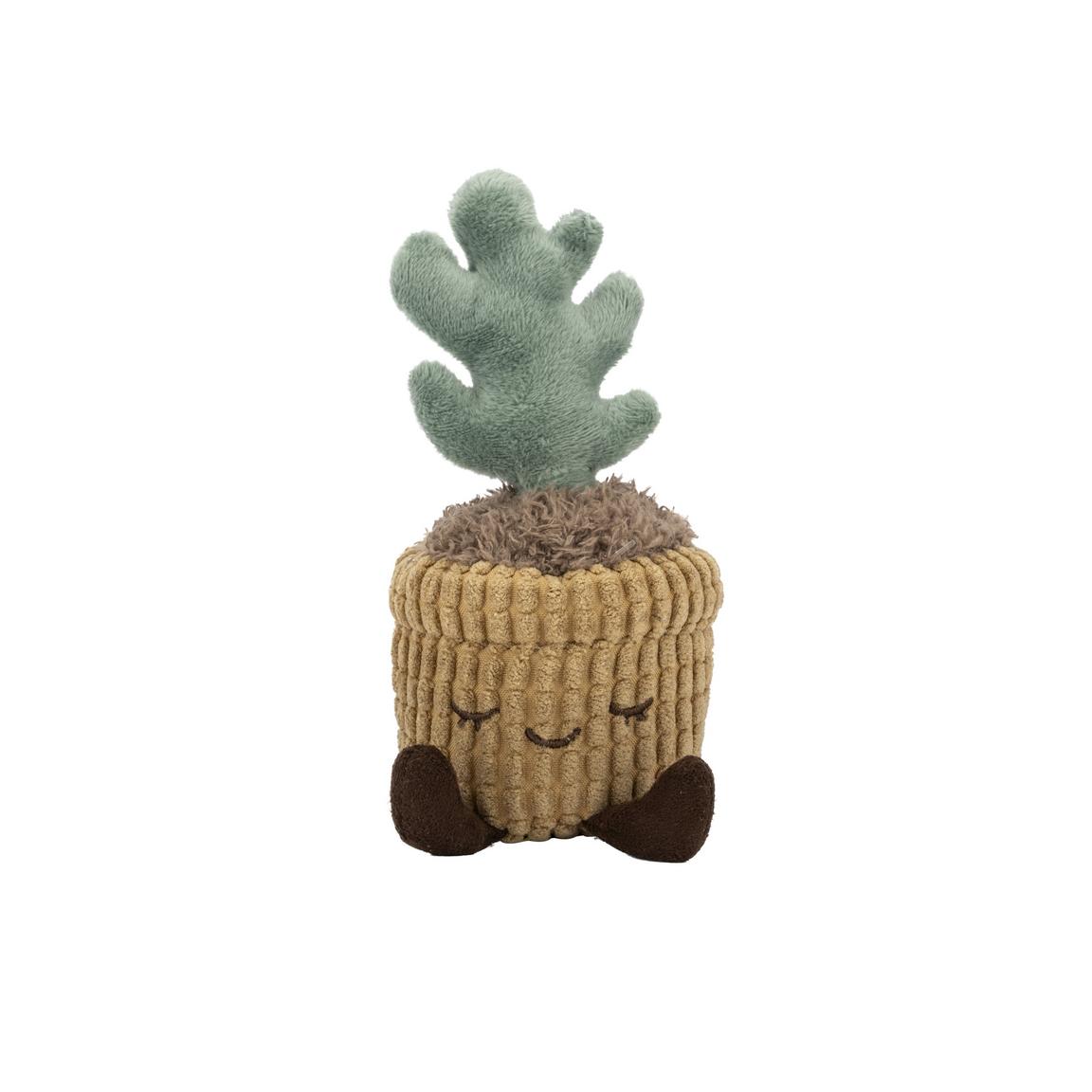 Greenhouse corduroy plant 6-inch plush toy with smiling face in soft potted design