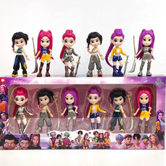 Korean Idol Anime Action Figures Set with 6 PVC Collectible Figures