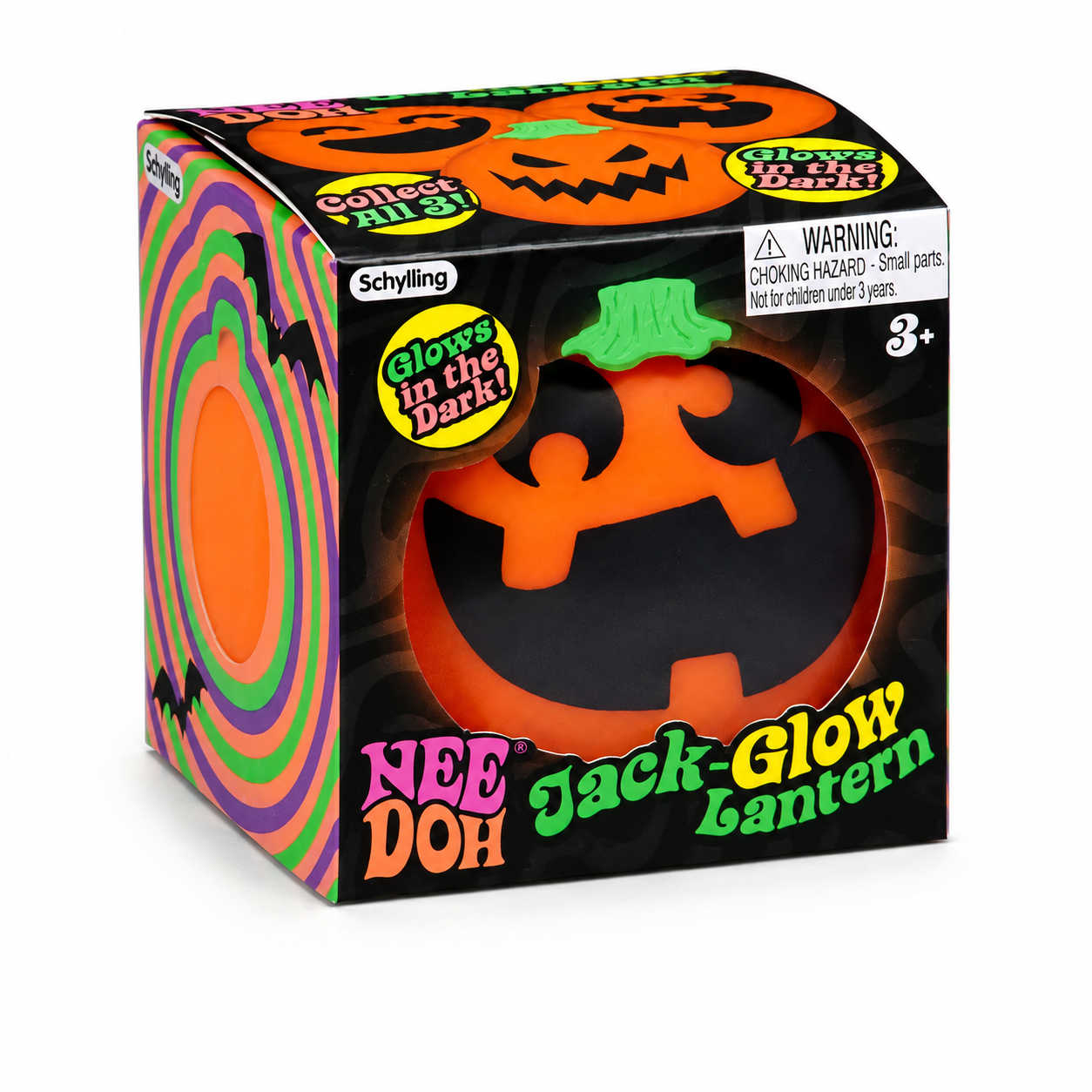 Schylling NeeDoh Jack-Glow-Lantern glow in the dark Halloween squishy