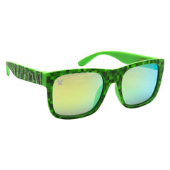 Minecraft Green Creeper kids sunglasses with pixel design