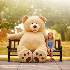 93 Inch Plush Bear | Giant Blonde Teddy Bear