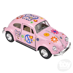 The Toy Network 5 Inch Die Cast Flower Power VW Beetle 1 Piece Random Color