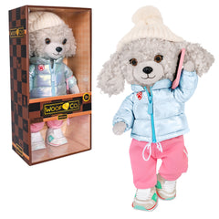 Woof & Co 15-inch Fashion Doll – Willow The Poseable Plush Poodle with Removable Outfit & Accessories, Children Ages 3+
