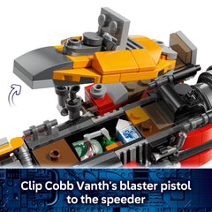 LEGO Star Wars Cobb Vanth’s Speeder Building Toy for Boys & Girls - Pretend Play Space Vehicle for Kids & Fans, Ages 7+ - Includes Cobb Vanth & Cad Bane Minifigures - Gift Idea for Birthdays - 75437