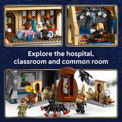 LEGO Harry Potter Hogwarts Castle: Hospital Wing Building Toy for Girls & Boys - Pretend Play Set for Kids, Ages 9+ - W/7 Minifigures & Wolf Patronus Toy Figure - Gift Idea for Birthdays - 76463