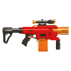Adventure Force Spectrum, Motorized Clip-Fed Semi-Auto Blaster with 10 Round Universal Ammo Clip and 10 Waffle Tip Darts Compatible with Most Standard Full-Length NERF Elite and XShot Darts