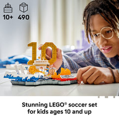 LEGO Editions Kylian Mbappé – Soccer Highlights - Building Set for Boys & Girls, Ages 10+ - Collectible Soccer Gift with Plaque - Kids Bedroom or Shelf Decor - 43013