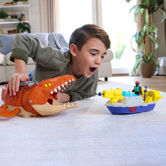 Fisher-Price Imaginext Jurassic World Rebirth Aquachomp Chase Mosasaurus Dinosaur Toy Playset