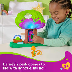Fisher-Price Barney’s World Lights & Sounds Treehouse Playset with Figures for Preschool Kids