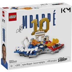 LEGO Editions Kylian Mbappé – Soccer Highlights - Building Set for Boys & Girls, Ages 10+ - Collectible Soccer Gift with Plaque - Kids Bedroom or Shelf Decor - 43013
