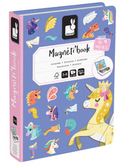 Janod Unicorns Magneti'Book Magnetic Game – 44 Magnets & 10 Models