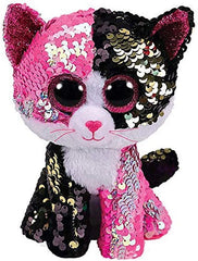 TY Malibu Cat Flippable Plush Toy – Reversible Sequin Cat Stuffed Animal