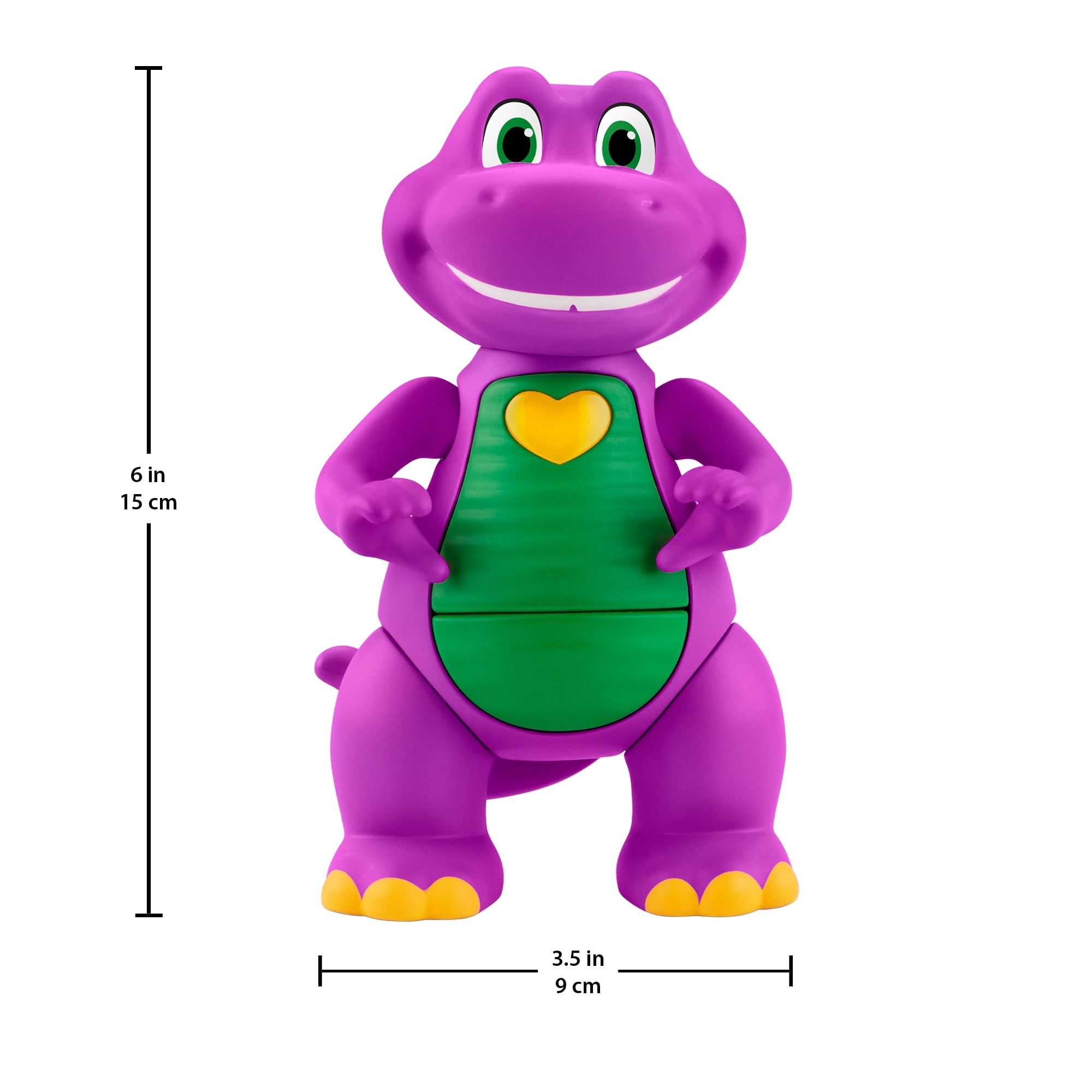 Fisher-Price Barney’s World Heart Hands Barney Toy Figure with Music & Lights for Kids