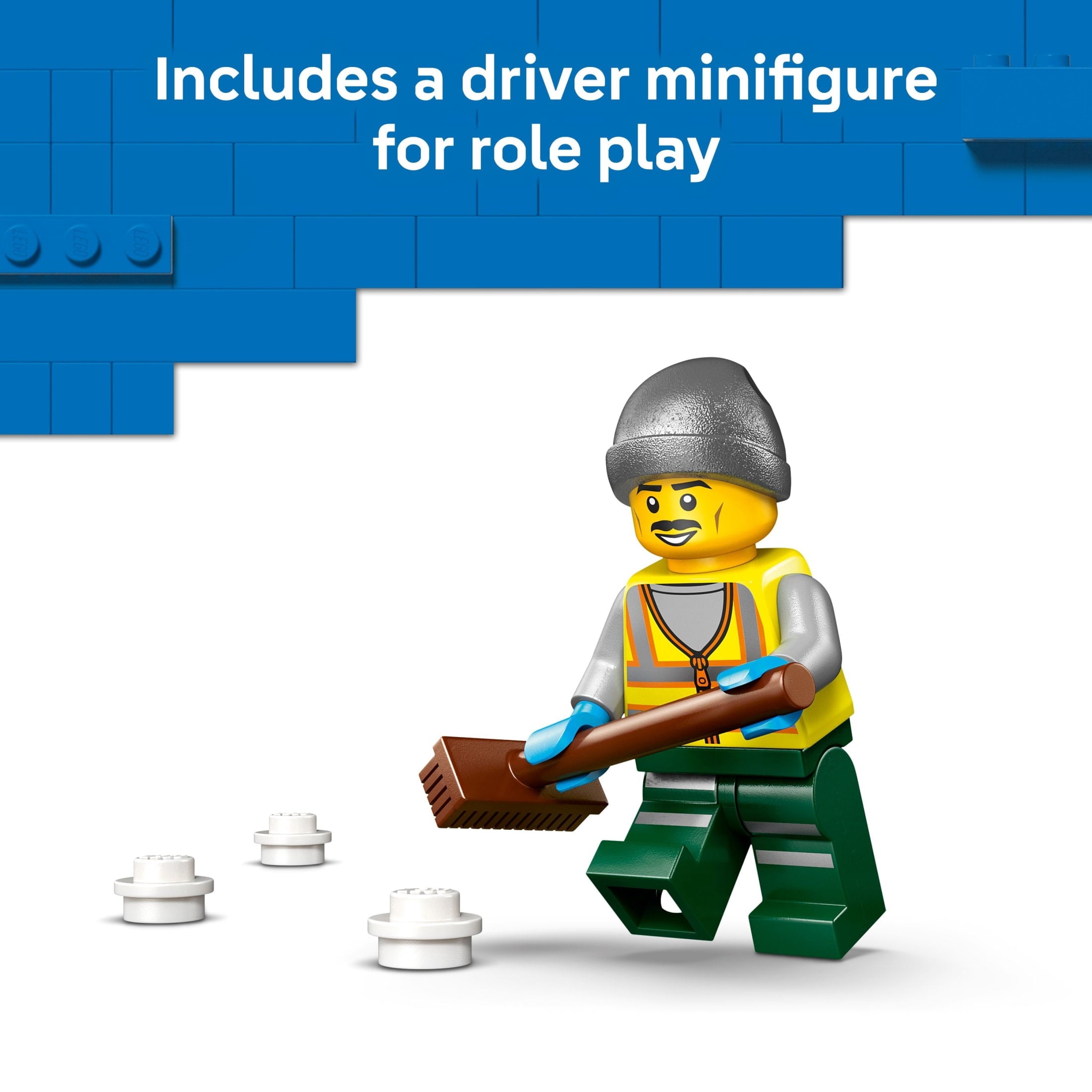 LEGO City Snowplow Truck Building Toy for Kids - Pretend Play Vehicle for Boys & Girls, Ages 5+ - Toy Truck W/Movable Plow & Driver Minifigure - Gift Idea for Birthdays - 60490