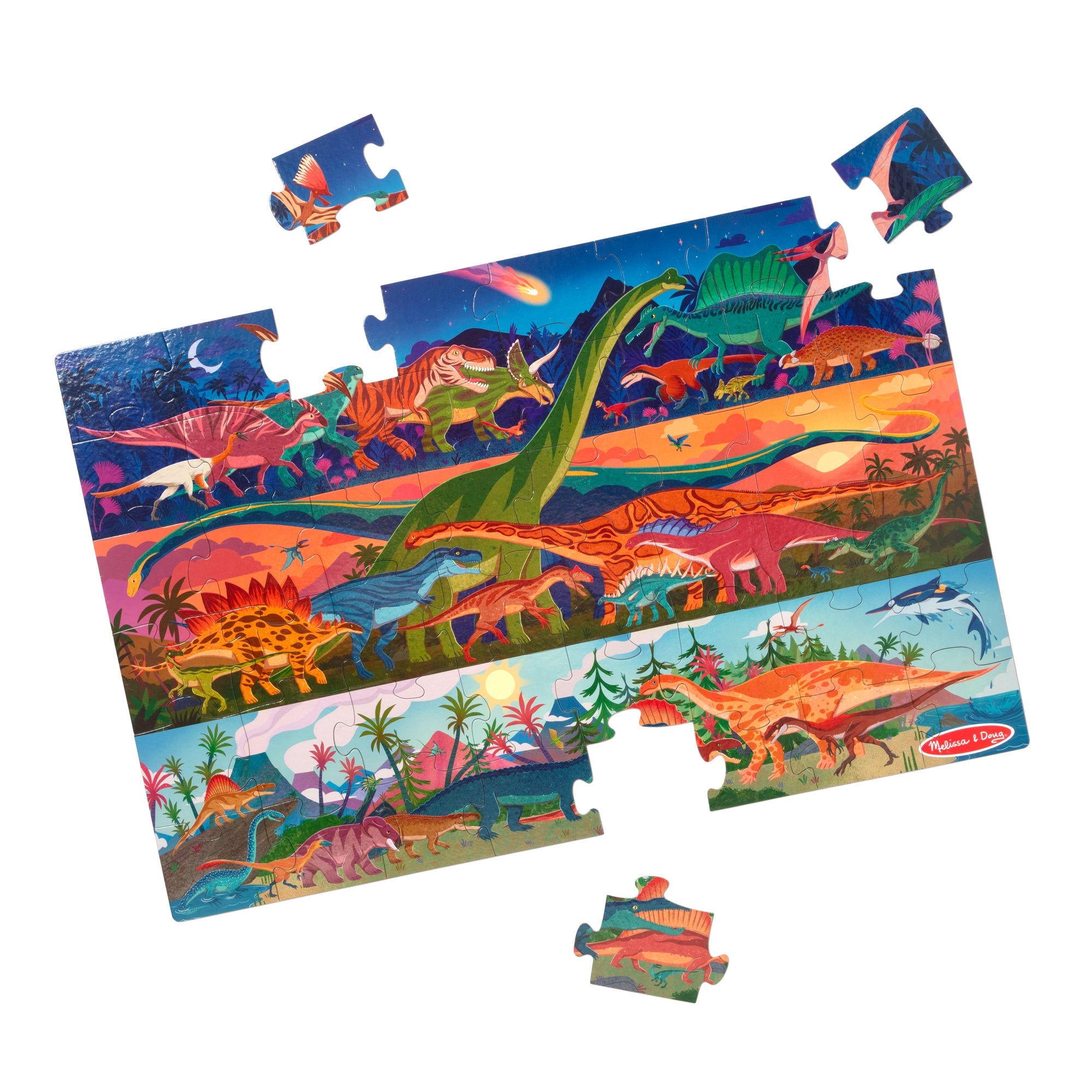 Melissa & Doug Dinosaurs 48 Piece 3 x 2 Foot Jumbo Floor Puzzle