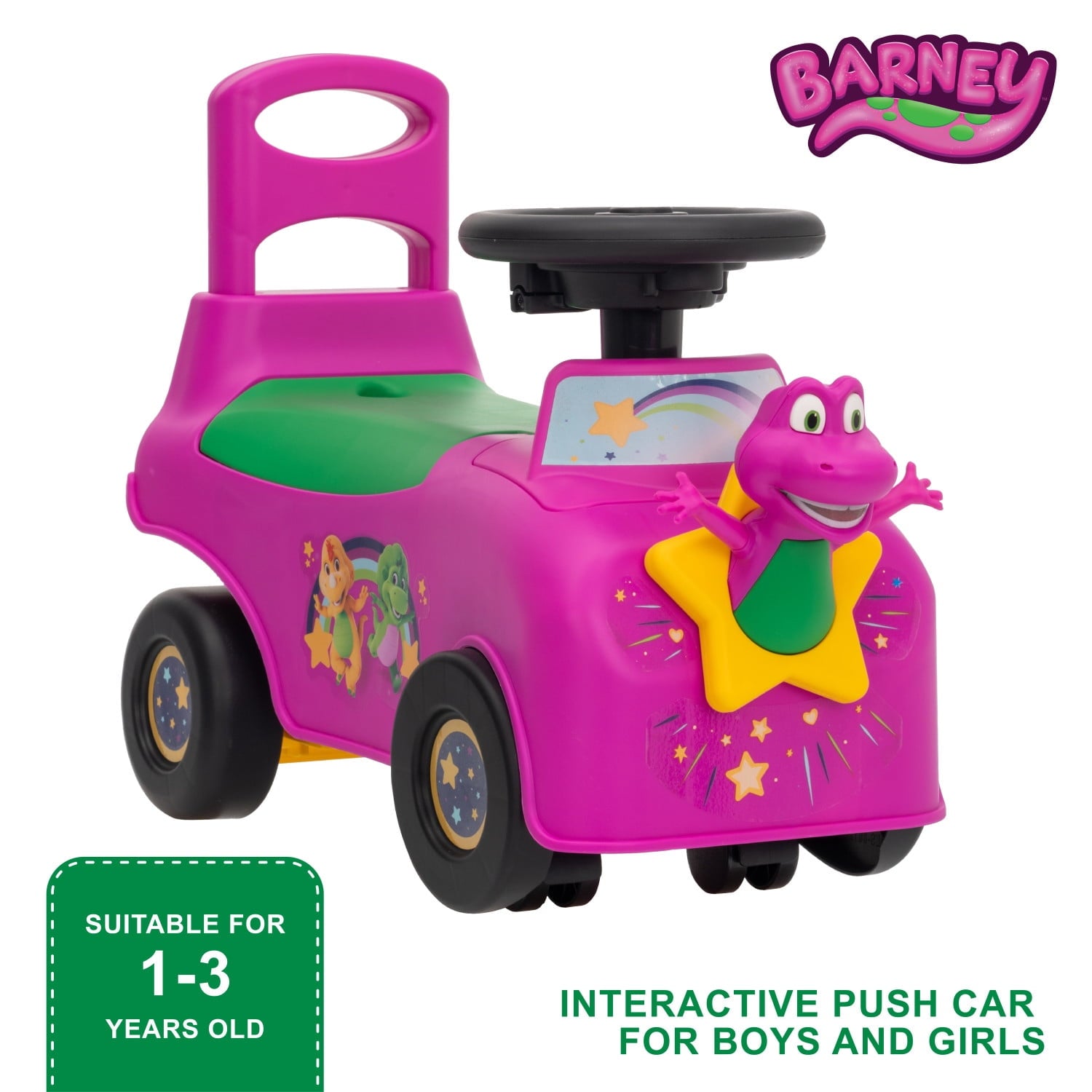 Barney Foot to Floor Kids Ride on Car, For Kids, Barney