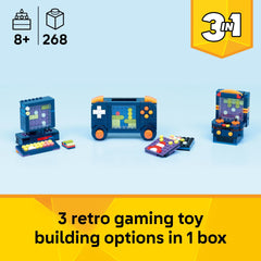 LEGO Creator 3 in 1 Retro Gaming Console Building Toy for Boys & Girls - Kids Build a Console, Mini Arcade Game, or Mini Computer - Gift Idea for Gaming Fans, Ages 8+ - 31380