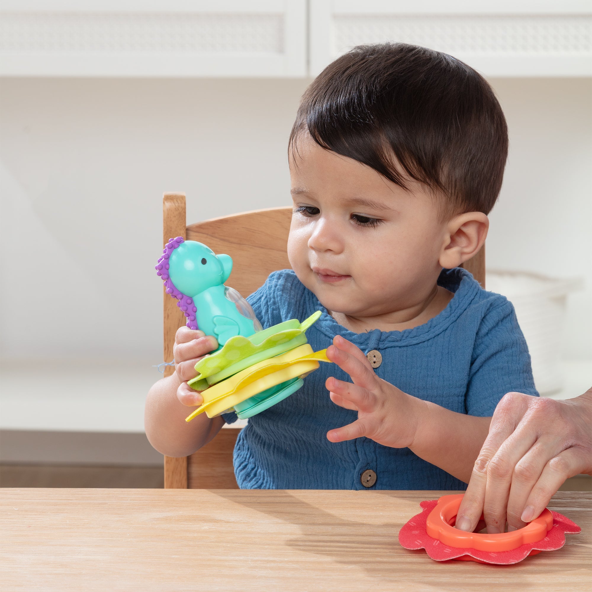 Melissa & Doug Ocean Waves Press & Stack Seahorse Sensory Stacking Toy