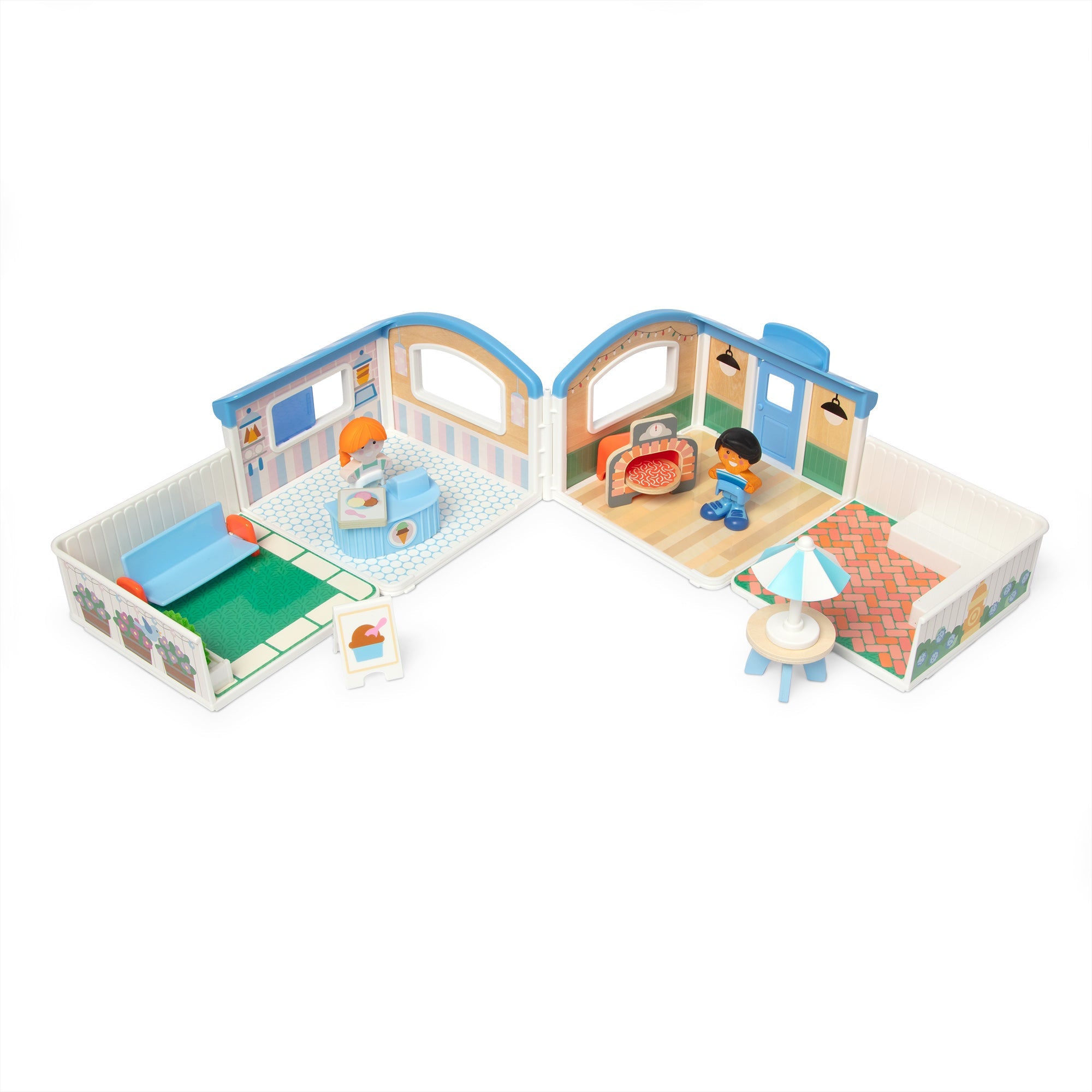 Melissa & Doug Cheery Lane Ice Cream and Pizza Play Set – 12 Pieces