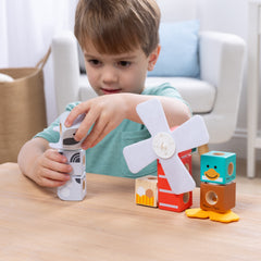 Melissa & Doug Blockables™ Farm Friends Snap And Play, Mix And Match Connectable Wooden Building Blocks Play Set Toy for Preschool Boys And Girls (16 Pcs)