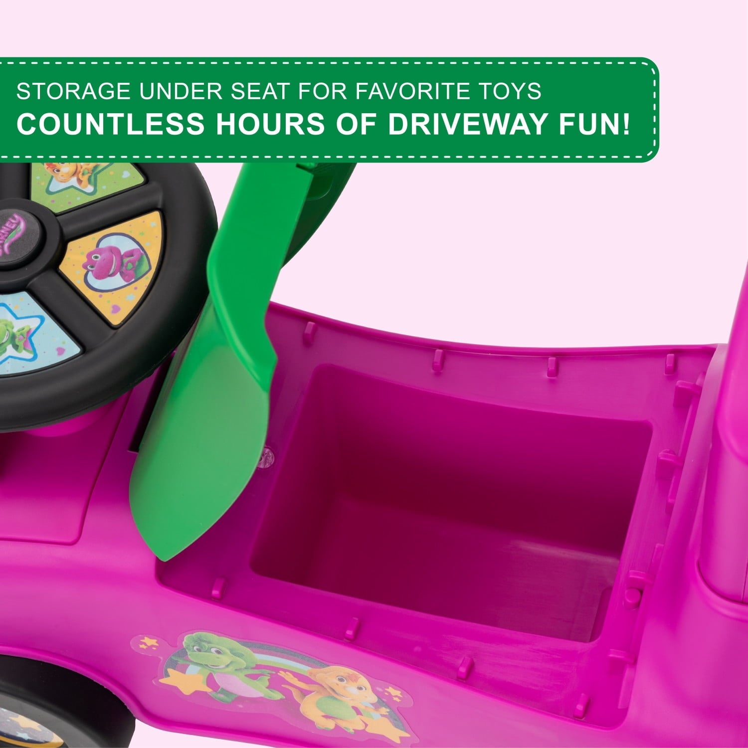 Barney Foot to Floor Kids Ride on Car, For Kids, Barney