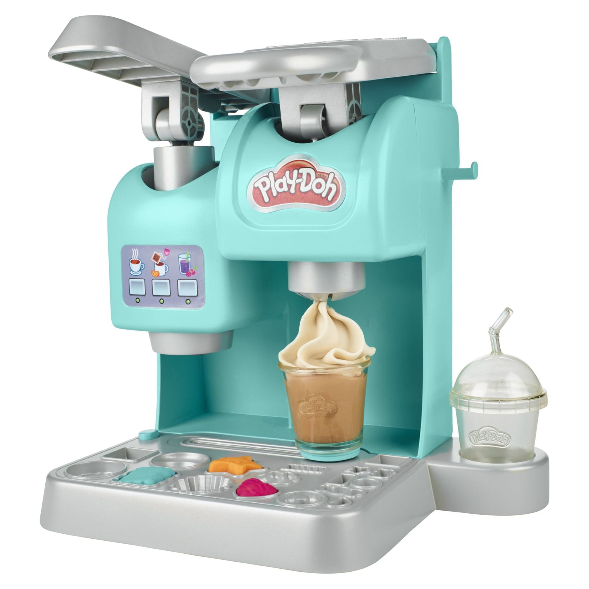 Play-Doh Kitchen Creations Colorful Cafe Playset with 5 Modeling Compound Colors, Play Coffee Toy