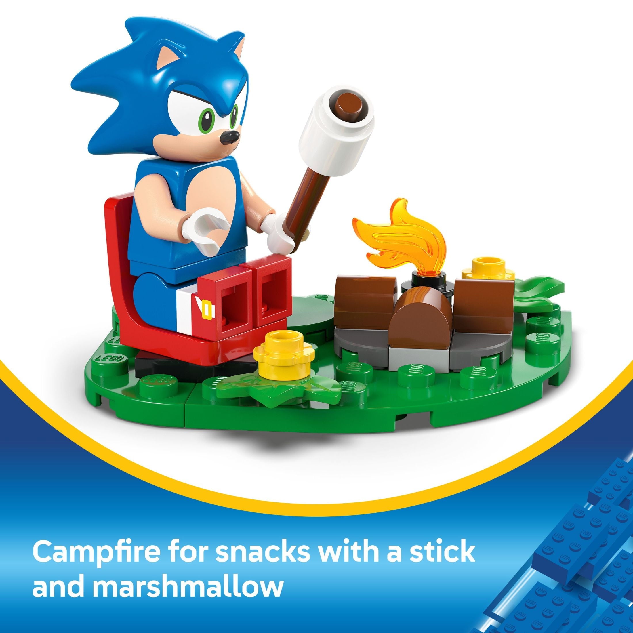 LEGO Sonic the Hedgehog: Sonic's Campfire Clash - Building Toy for Kids, Boys and Girls, Ages 7+ - Pretend Play Set with Speed Sphere Launcher - 4 Sonic Characters - Gift Idea for Birthdays - 77001