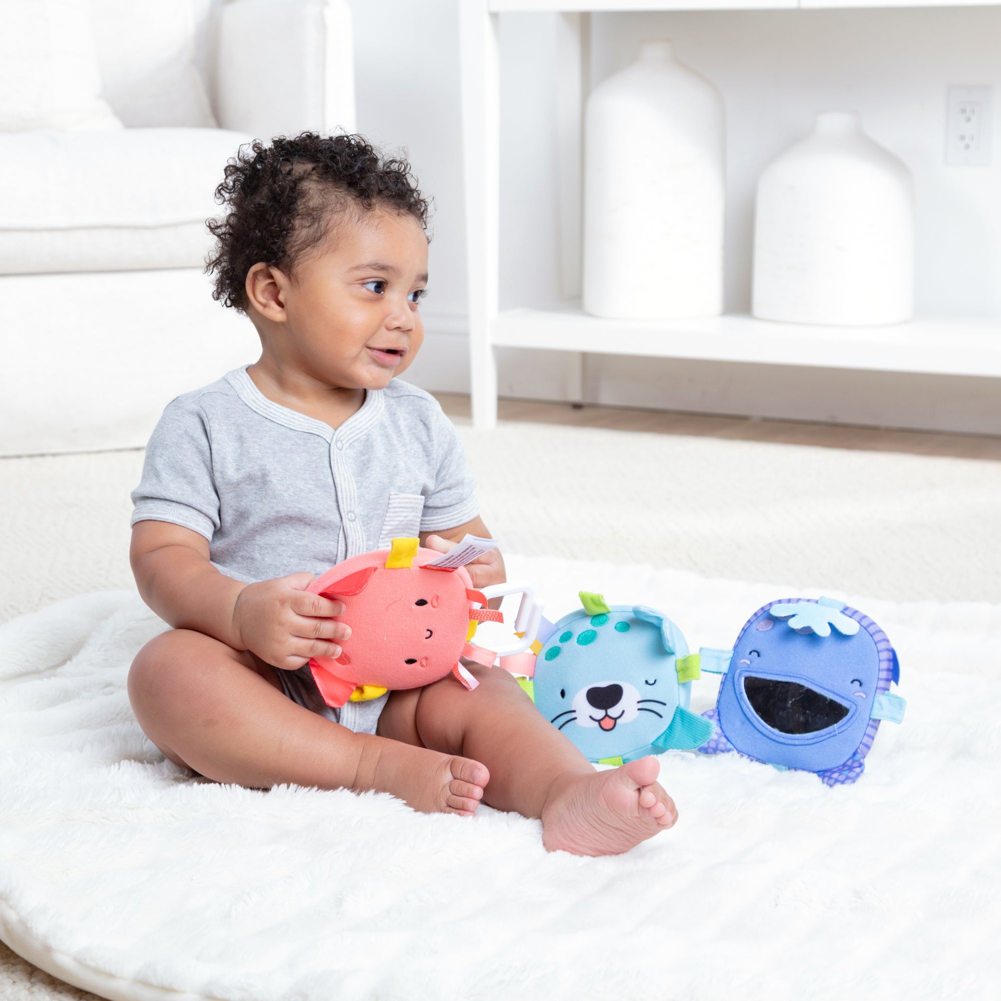 Melissa & Doug Ocean Waves Bounce Back Links Baby Sensory Toy