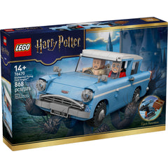 LEGO Harry Potter Enchanted Flying Ford Anglia Car Building Toy for Boys & Girls - Book Shelf & Bedroom Decor for Ages 14+ - W/Harry, Ron, & Hedwig Minifigures - Gift Idea for Birthdays - 76470