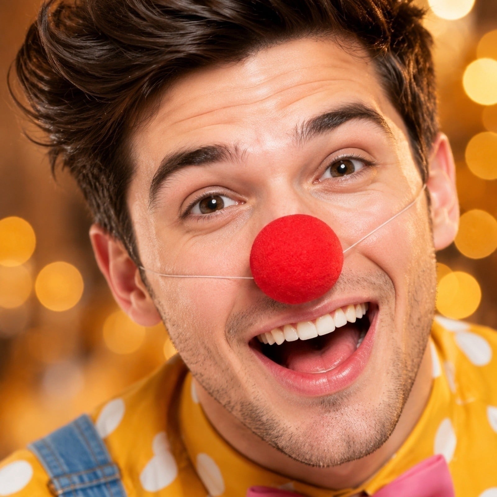 XHKUYI Halloween Red Sponge Clown Noses 2 inch, Soft Foam Clown Nose Halloween Party Accessory, Novelty Circus Prop for Adults Carnival Masquerade Stage Performance Theme Party Dress Up