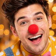 XHKUYI Halloween Red Sponge Clown Noses 2 inch, Soft Foam Clown Nose Halloween Party Accessory, Novelty Circus Prop for Adults Carnival Masquerade Stage Performance Theme Party Dress Up