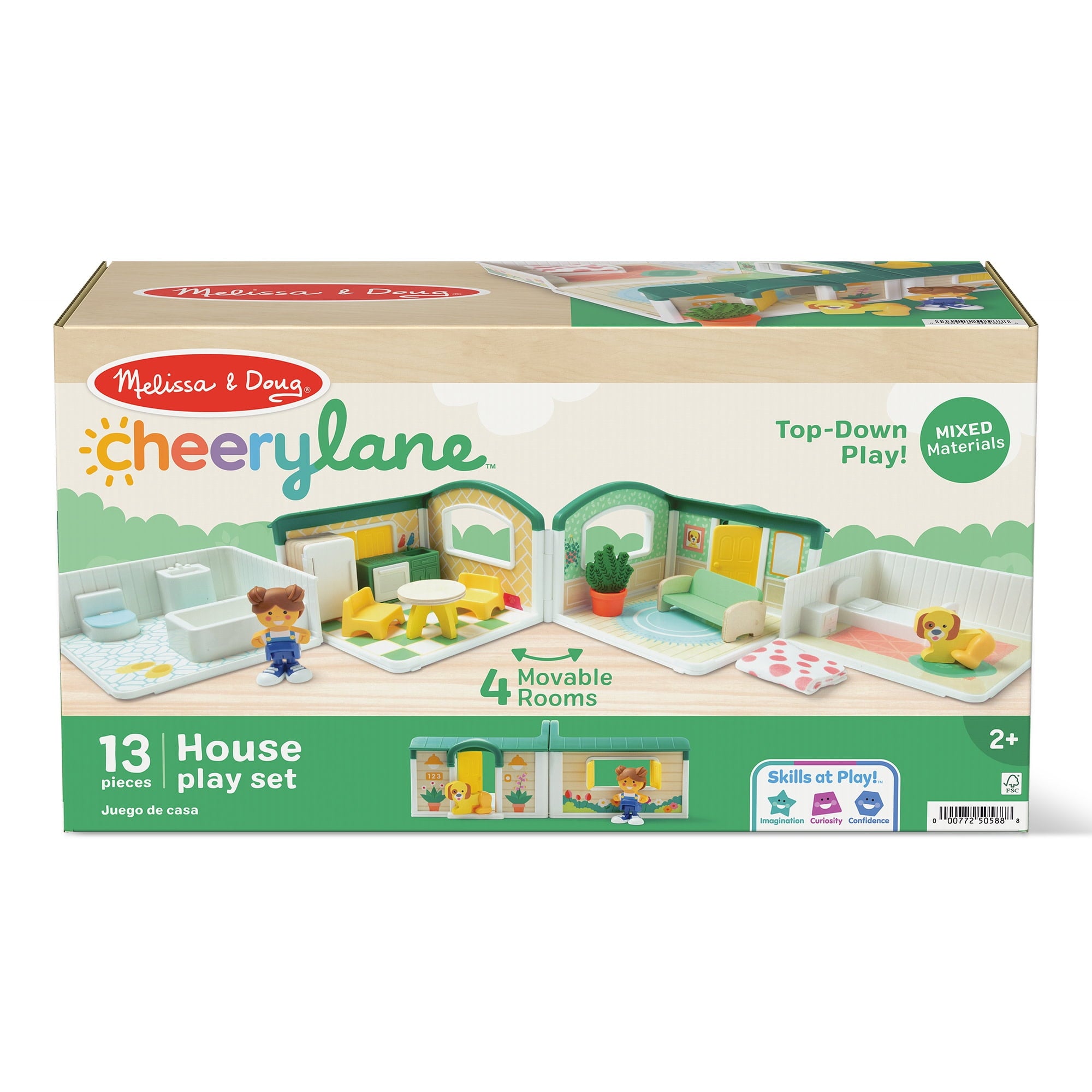 Melissa & Doug Cheery Lane Modular Dollhouse Play Set, Ages 2+