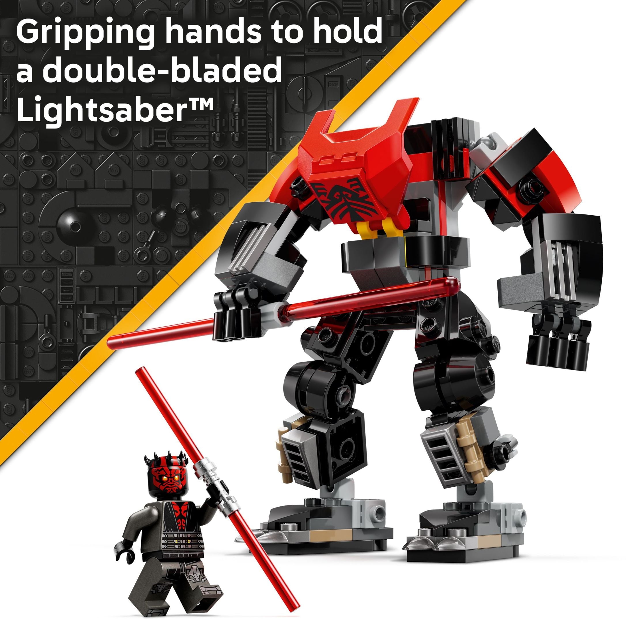 LEGO Star Wars Darth Maul Mech Kids Toy - Building Toy with Pretend Play Lightsaber - Birthday Gift Idea for Boys and Girls, Ages 6+ - Collectible Decor for Fans of The Clone Wars - 75411